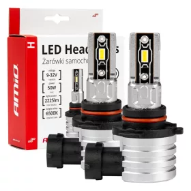   Amio Led Izzó H-Mini Sorozat HB3 9005/HIR1 9011/H10 42W 6500K 2db