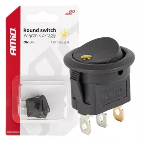 Amio, Kapcsoló Leddel Sárga, 12V 20A