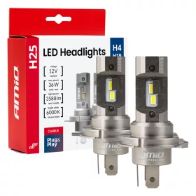 Amio LED Izzó H4 H19 12V 36W 2DB