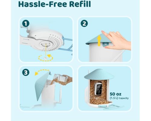 Birdfy Madáretető kamerával és napelemmel (AI előfizetés) (EPPAMBNI8102110)