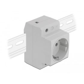   Delock Csatlakozóaljzat egy oldalsó földelési kapcsolattal a DIN sínhez 5 darab