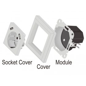   Delock 2,8A-s fali csatlakozó (konnektor) 2 x A-típusú USB töltő porttal (11473)