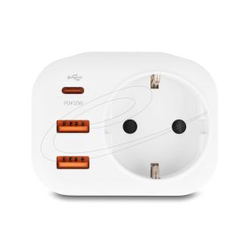   Delock tápcsatlakozó gyerekzárral és USB PD töltővel 20 W