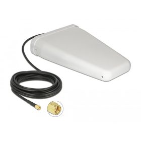   Delock LTE-antenna, SMA-csatlakozódugó, 7 - 9 dBi kétirányú, csatlakozókábellel (RG-58, 5 m), fehér,