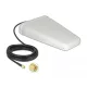 Delock LTE-antenna, SMA-csatlakozódugó, 7 - 9 dBi kétirányú, csatlakozókábellel (RG-58, 5 m), fehér,