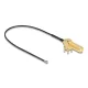 Delock Antenna kábel SMA 90  PCB anya válaszfali csatlakozóval apa I-PEX Inc., MHF  4L-dugó 1.13 25 cm menethossz 15 mm (12028)