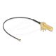 Delock Antenna kábel SMA 90  PCB anya válaszfali csatlakozóval apa I-PEX Inc., MHF  I-dugó 1.13 15 cm menethossz 15 mm