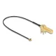 Delock Antenna kábel SMA 90  PCB anya válaszfali csatlakozóval apa I-PEX Inc., MHF  I-dugó 1.13 25 cm menethossz 15 mm (12035)