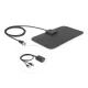 Delock DAB+ DVB-T2 antenna F apa 5 - 25 dB aktív, mindenirányú, fekete ragasztós beszerelés