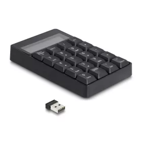   Delock 2 az 1-ben A típusú USB billentyűzet számológép funkcióval, 2,4 GHz, vezeték nélküli, fekete (12113)