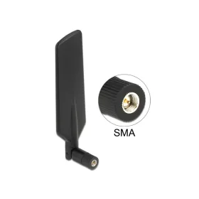   DELOCK LTE WLAN kétsávos antenna SMA 1 - 4 dBi mindenirányú - forgatható, hajlítható fekete