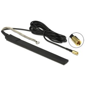   DELOCK DAB+ antenna SMB dugó 23 dBi aktív mindenirányú öntapadós rögzítővel kültéri - fekete