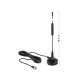 DELOCK DAB+ antenna F dugó 0 dBi mindenirányú mágneses talpú fix - fekete