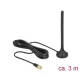 Delock LTE / GSM / UMTS antenna SMA-dugó 2,5 dBi irányítatlan, rögzített, mágneses talppal és csatla