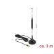 Delock GSM antenna SMA-dugó 3,5 dBi irányítatlan, rögzített, mágneses talppal és csatlakozókábellel (12423)