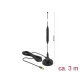 Delock GSM antenna SMA-dugó 3,5 dBi irányítatlan, rögzített, mágneses talppal és csatlakozókábellel (12423)