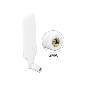   Delock LTE WLAN Dual Band antenna SMA 1 ~ 4 dBi minden irányú, forgatható, rugalmas csuklóval fehér (12430)