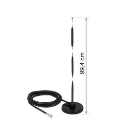   Delock GSM antenna SMA-dugó 7 dBi irányítatlan, rögzített, mágneses talppal és csatlakozókábellel (R (12432)