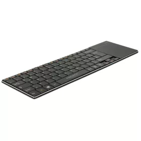   Delock NÉMET Vezeték nélküli billentyuzet okostévéhez és Windows PC-hez 6 mm-es sík érintopaddal