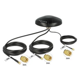   Delock Többsávos LTE UMTS GSM GPS GPS SMA antenna minden irányú tetőre szerelhető kültéri antenna (12455)