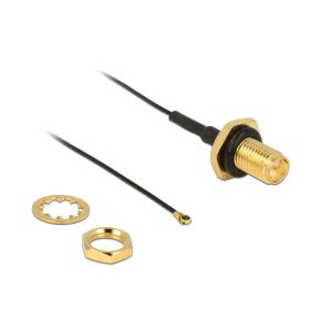   Delock antenna kábel RP-SMA anya válaszfali csatlakozóval 20cm (12460)