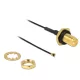 Delock Antennakábel RP-SMA Jack Bulkhead > MHF IV /HSC MXHP32 kompatibilis dugó 100 mm 0,81 menettel