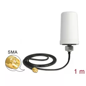   Delock LTE antenna N-dugó 1,7 - 2,0 dBi ULA100 1 m irányítatlan, rögzített, kültéri, fehér