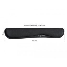 Delock Fekete csuklótámasz billentyuzethez vagy laptophoz