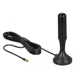   Delock LTE antenna SMA-dugó 3 - 5 dBi 12,4 cm irányítatlan, rögzített, mágneses talppal és csatlakoz (12587)