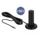 Delock 5G LTE antenna SMA-dugó 0 - 3 dBi irányítatlan, rögzített, mágneses talppal és csatlakozókábe