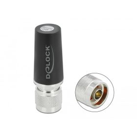   Delock Antenna LTE N csatlakozó 3 dBi omnidirekcionális merev fekete csavaros kültéri antenna LTE N
