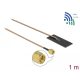 Delock WLAN 802.11 ac/ax/a/h/b/g/n Antenna, SMA csatlakozódugó, 0,5 - 1,2 dBi, RG-178 1 m-es NYÁK-la (12610)