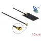 Delock WLAN 802.11 ac/ax/a/h/b/g/n Antenna, MHF  I csatlakozódugó, 2,7 - 3,0 dBi, 1.13 15 cm-es NYÁK (12611)