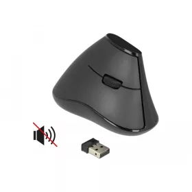   Delock Ergonomikus kialakítású, függőleges optikai, ötgombos egér, 2,4 GHz-es, vezeték nélküli - Ném