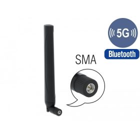   Delock 5G LTE antenna SMA-dugó -0,5 - 2,3 dBi irányított, csuklós csatlakozó, fekete
