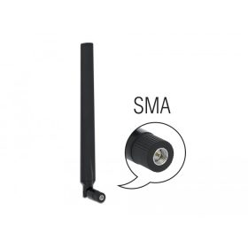  Delock LTE antenna SMA-dugó 1,9 - 2,3 dBi irányított, csuklós csatlakozó, fekete (12635)