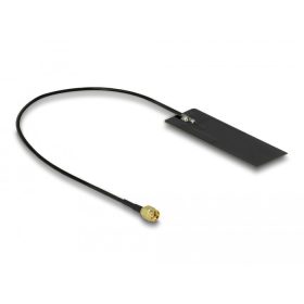   Delock WLAN WiFi 6 802.11 ac/ax/a/h/b/g/n Antenna, RP-SMA csatlakozódugó, 2 - 4 dBi, 15 cm-es NYÁK-lap, belső öntapadós