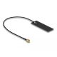 Delock WLAN WiFi 6 802.11 ac/ax/a/h/b/g/n Antenna, RP-SMA csatlakozódugó, 2 - 4 dBi, 15 cm-es NYÁK-lap, belső öntapadós