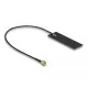 Delock WLAN WiFi 6 802.11 ac/ax/a/h/b/g/n Antenna, RP-SMA csatlakozódugó, 2 - 4 dBi, 15 cm-es NYÁK-lap, belső öntapadós