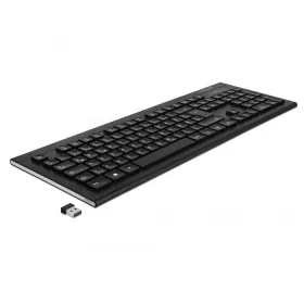   Delock USB billentyűzet 2,4 GHz-es vezeték nélküli fekete (Water-Drop ) (12671)