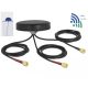 Delock LTE MIMO két sávos, kültéri, fekete WLAN 802.11 ac/ax/a/h/b/g/n antenna 3 db. SMA apa RG-174,