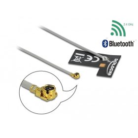   Delock WLAN 802.11 b/g/n Antenna, MHF  I csatlakozódugó, 2 dBi, 1.13 10 cm-es NYÁK-lap, belső öntapa (12693)