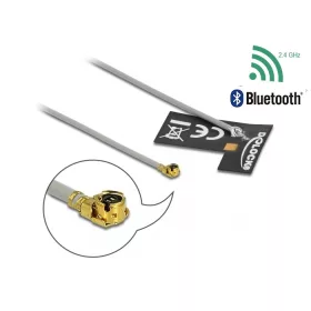   Delock WLAN 802.11 b/g/n Antenna, MHF  I csatlakozódugó, 2 dBi, 1.13 10 cm-es NYÁK-lap, belső öntapa (12693)