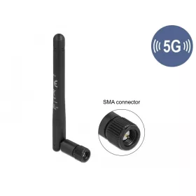   Delock 5G 3,3 - 5,0 GHz antenna SMA apa -1,0 - 4,5 dBi 10,9 cm (12711)