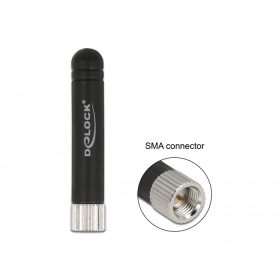   Delock LPWAN 868 MHz antenna SMA-dugó 1,6 dBi irányítatlan, rögzített, fekete