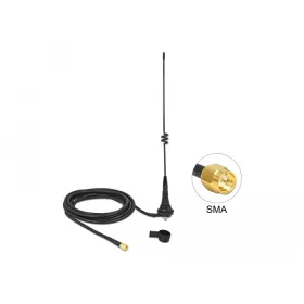   Delock LPWAN 868 MHz antenna SMA-dugó 4,5 dBi irányítatlan, rögzített, csatlakozókábellel RG-58 C/U (12722)
