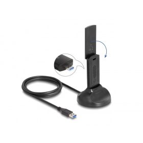   Delock Wi-Fi 6 duális Band WLAN USB adapter AX1800 (1201 + 574 Mbps) (12771)