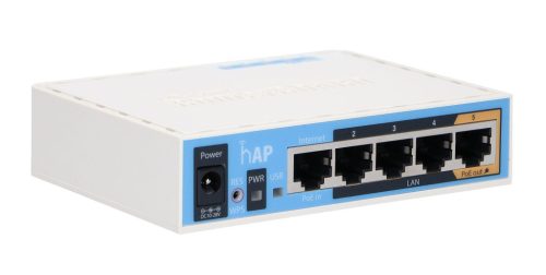 MikroTik hAP | WiFi Router | RB951Ui-2nD, 2,4GHz, 5x RJ45 100Mb/s