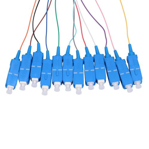 Extralink SC/UPC | Pigtail set | Single mode, 900um, G.657A1, 1m, 12 pcs, 12 colours