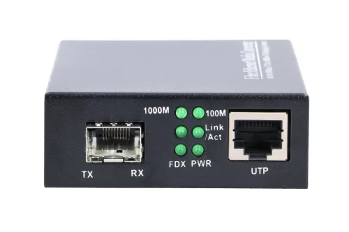Extralink Sedir | Media converter | 1x SFP, 1x RJ45 1000Mb/s, MC220 replacement
